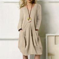 Cotton Linen Dress with Pockets "Lucia"