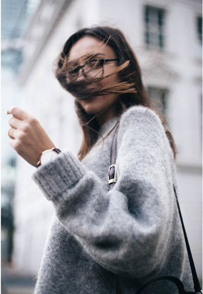 Oversize-Pullover mit Rundhals „Irene“