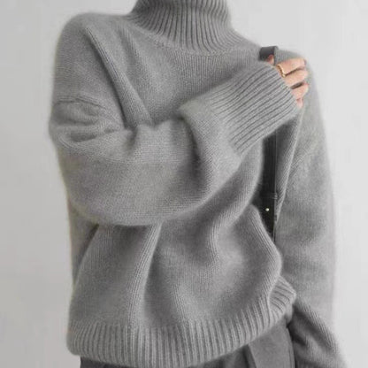 Soft Cashmere-Feel Turtleneck Sweater “Rosalie”
