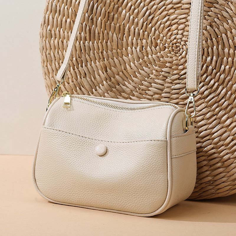 Soft Leather Pillow Shoulder Bag