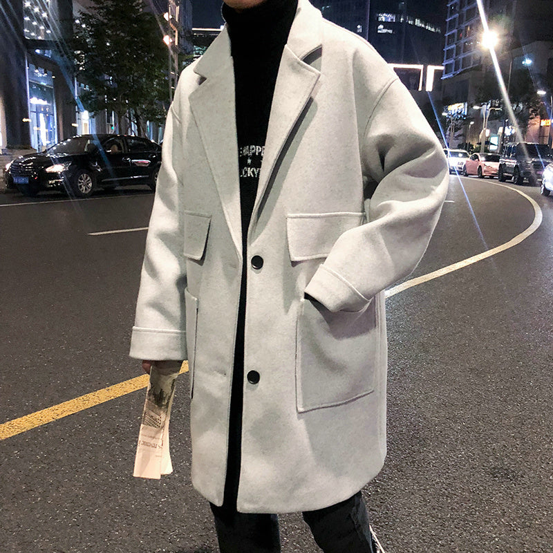 Men's Relaxed Wool-Look Overcoat “Lasse”