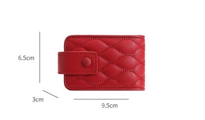 Gestepptes Lippenstift-Etui mit Spiegel aus Kunstleder (Mikrofaser)