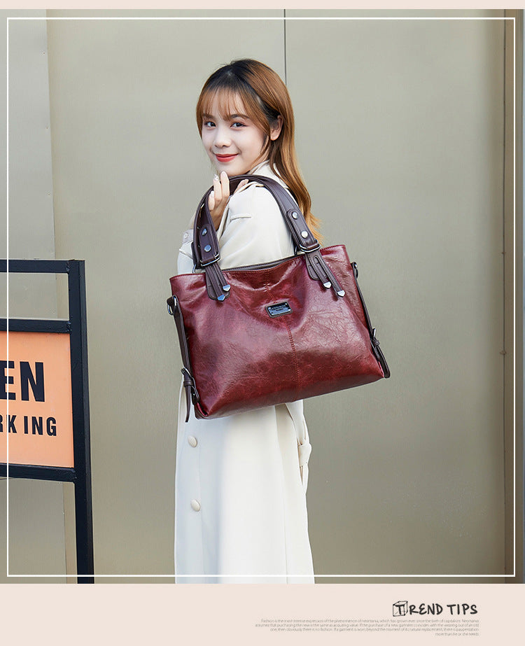 Vintage Faux Leather (PU) Tote