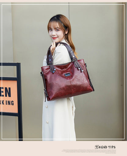 Vintage Faux Leather (PU) Tote