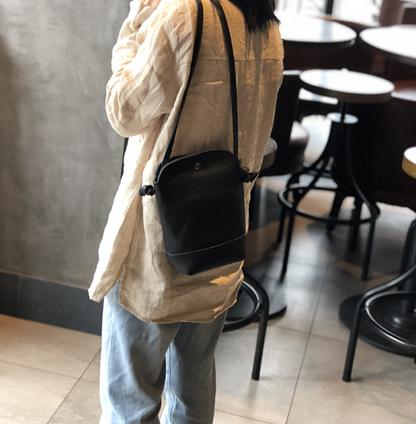 Vintage Handmade Leather Crossbody Bag