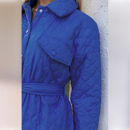 Belted Quilted Shirt Jacket “Lova”