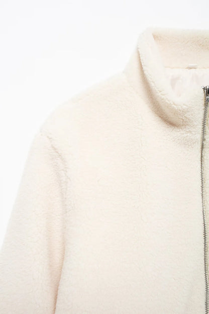 Teddyfleece-Jacke mit Stehkragen „Margaux“