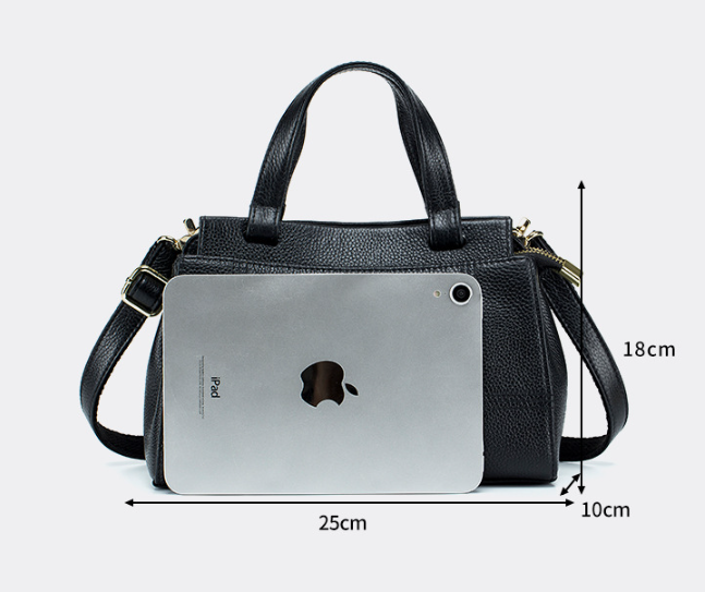 Genuine Leather Boston Handbag