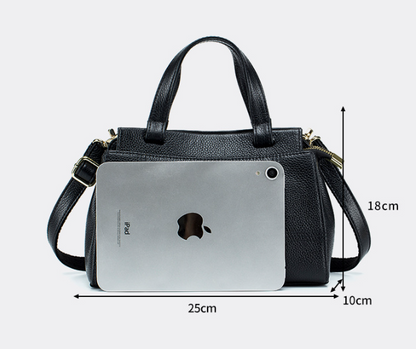 Genuine Leather Boston Handbag
