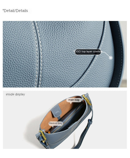 Half-Moon Leather Shoulder Bag