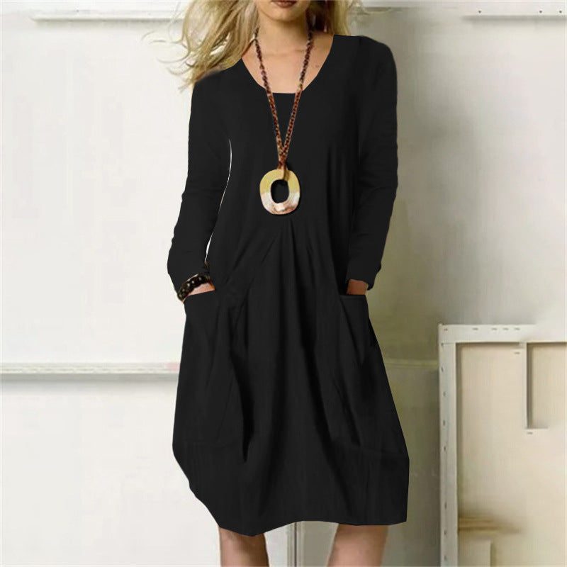 Cotton Linen Dress with Pockets "Lucia"