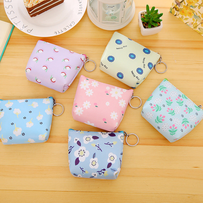 Floral Coin Purse, Faux Leather (PU)