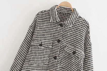 Hahnentritt-Hemdjacke „Alva“