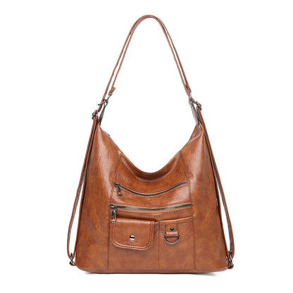 Wandelbare Hobo-Rucksacktasche aus PU-Kunstleder