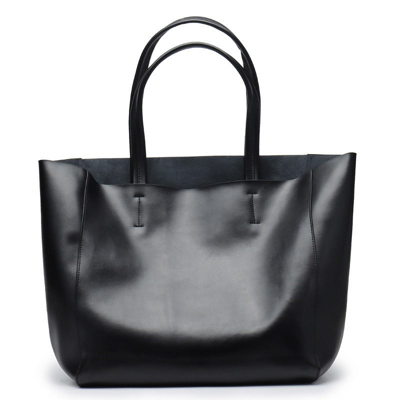 Large Leather Commuter Tote