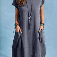 Langarm-Leinenkleid "Romy"