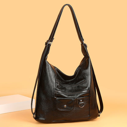 Wandelbare Hobo-Rucksacktasche aus PU-Kunstleder