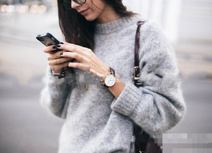 Oversize-Pullover mit Rundhals „Irene“