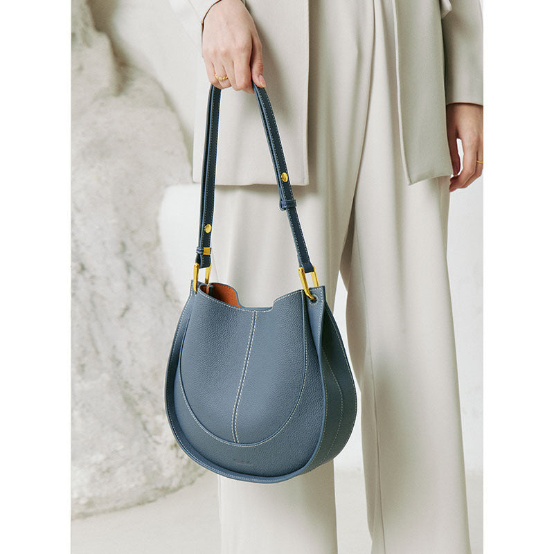 Half-Moon Leather Shoulder Bag