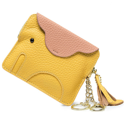 Leather Elephant Coin Purse