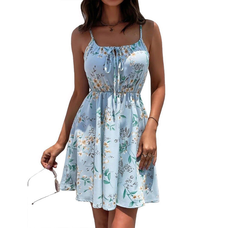 2023 Summer Women's Elegant Sleeveless Printed Dress