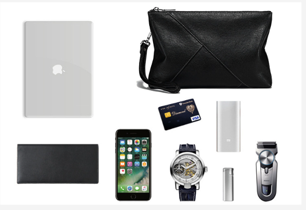 Herren-Clutch aus Leder im Umschlagformat