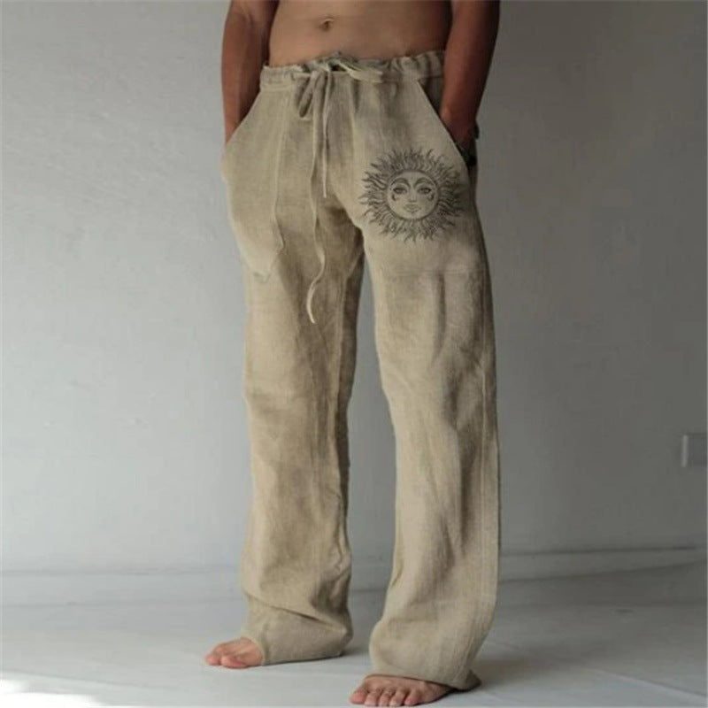 Herren Leinenhose mit Kordelzug "Samlona"