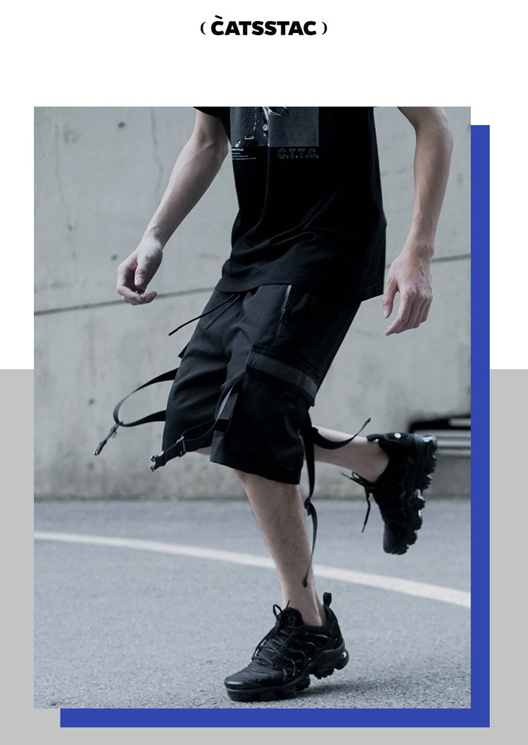 Reflective Cargo Shorts "Finn" — Summer Unisex