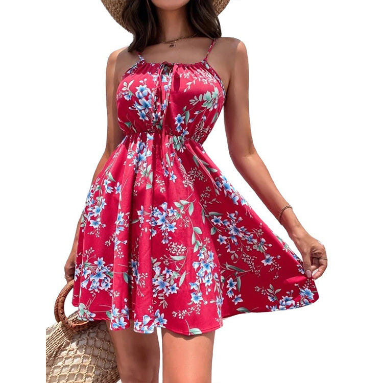 2023 Summer Women's Elegant Sleeveless Printed Dress