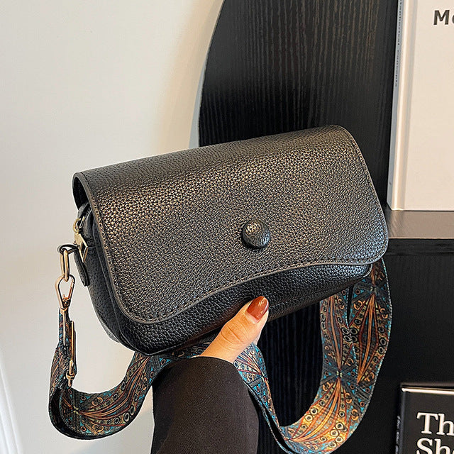 Leather Flap Crossbody Bag