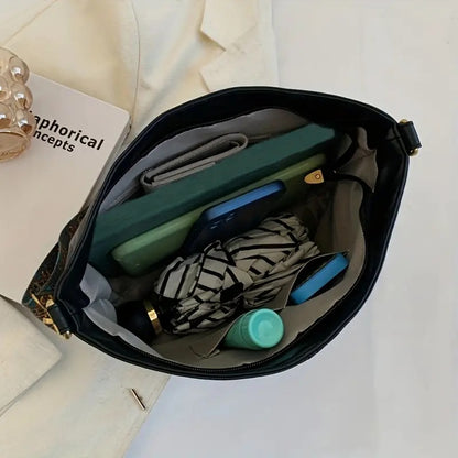 Lässige Schultertasche aus PU-Kunstleder