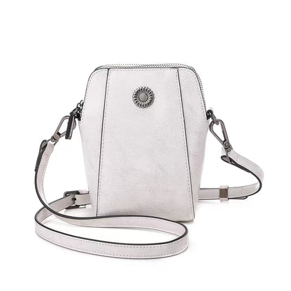 Small Cowhide Leather Crossbody Phone Bag