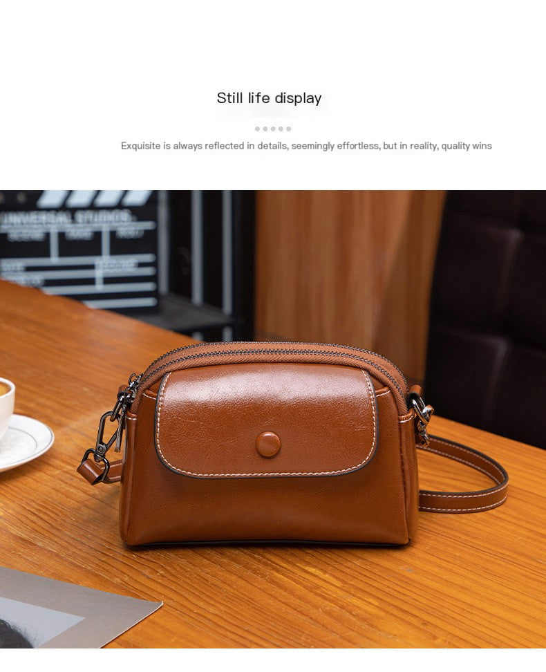 Retro Leather Mini Crossbody Bag