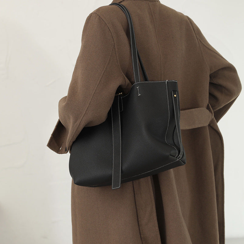 Minimalist Leather Tote Bag