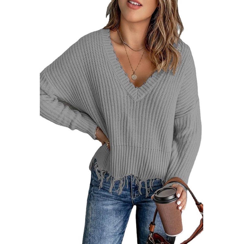 Strickpullover mit Fransensaum „Arianna“