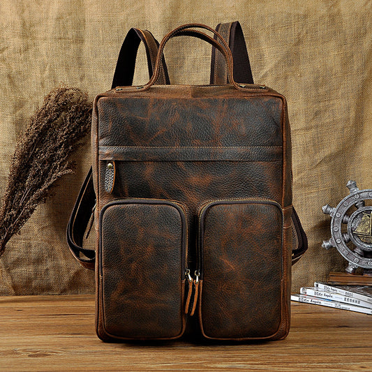 Vintage-Lederrucksack für Herren