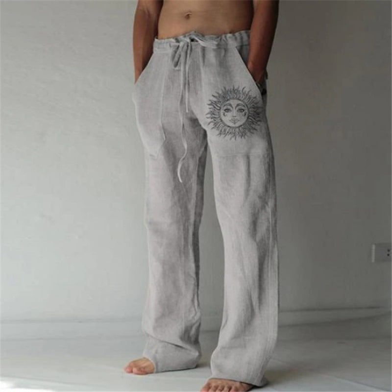 Herren Leinenhose mit Kordelzug "Samlona"