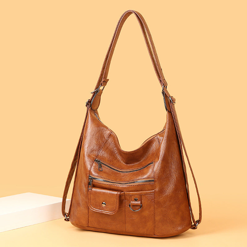 Wandelbare Hobo-Rucksacktasche aus PU-Kunstleder
