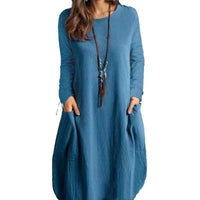 Langarm-Leinenkleid "Romy"