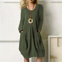 Cotton Linen Dress with Pockets "Lucia"