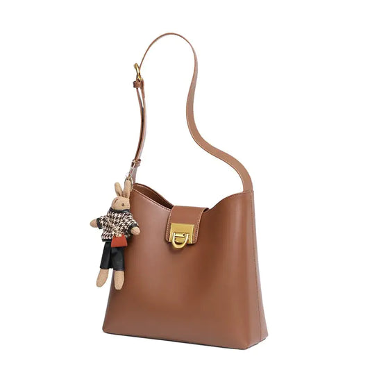 Trendy Leather Fashion Bucket Bag