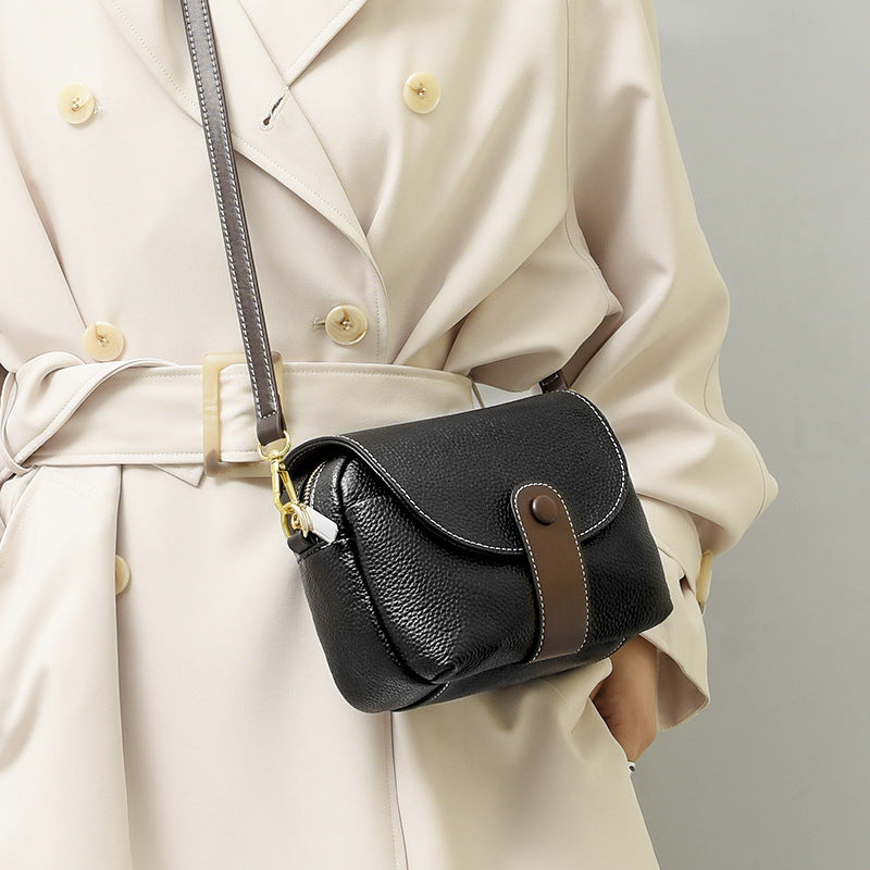 Leather Saddle Crossbody Bag
