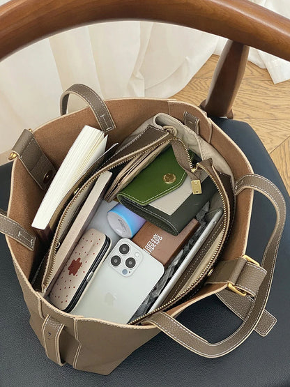 Minimalist Leather Tote Bag