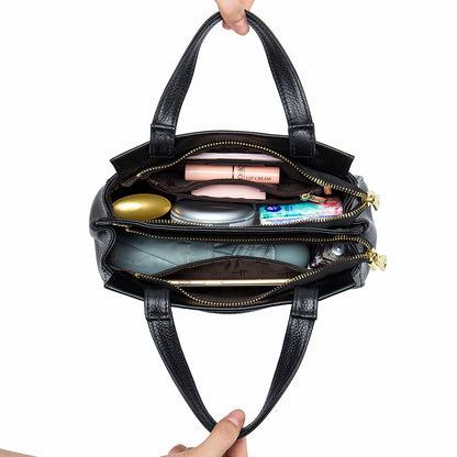Genuine Leather Boston Handbag