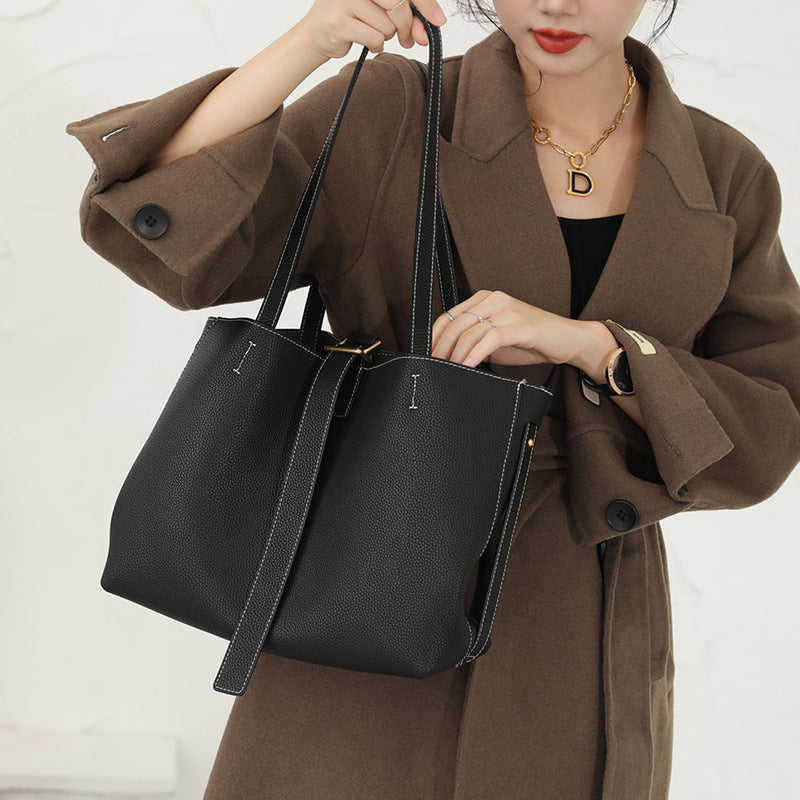 Minimalist Leather Tote Bag