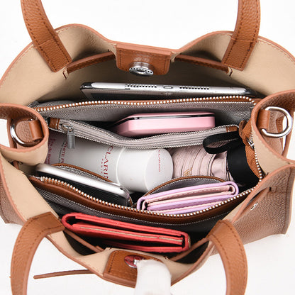 Large Leather Tote Handbag