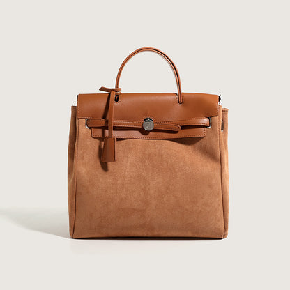 Retro Canvas & Leather Shoulder Bag