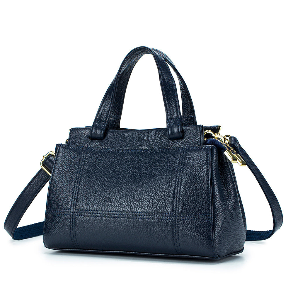 Genuine Leather Boston Handbag