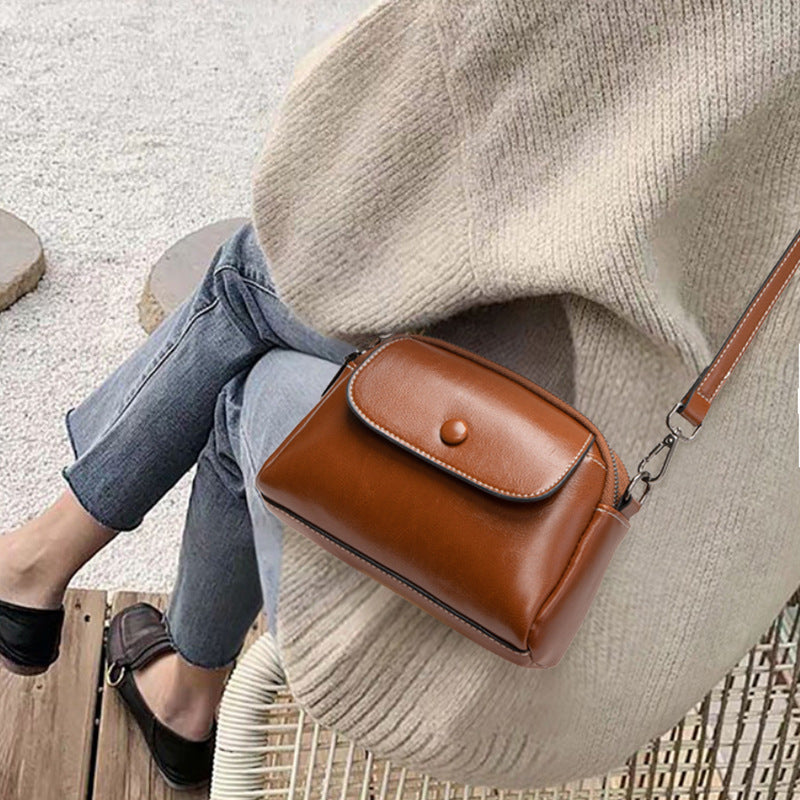 Retro Leather Mini Crossbody Bag