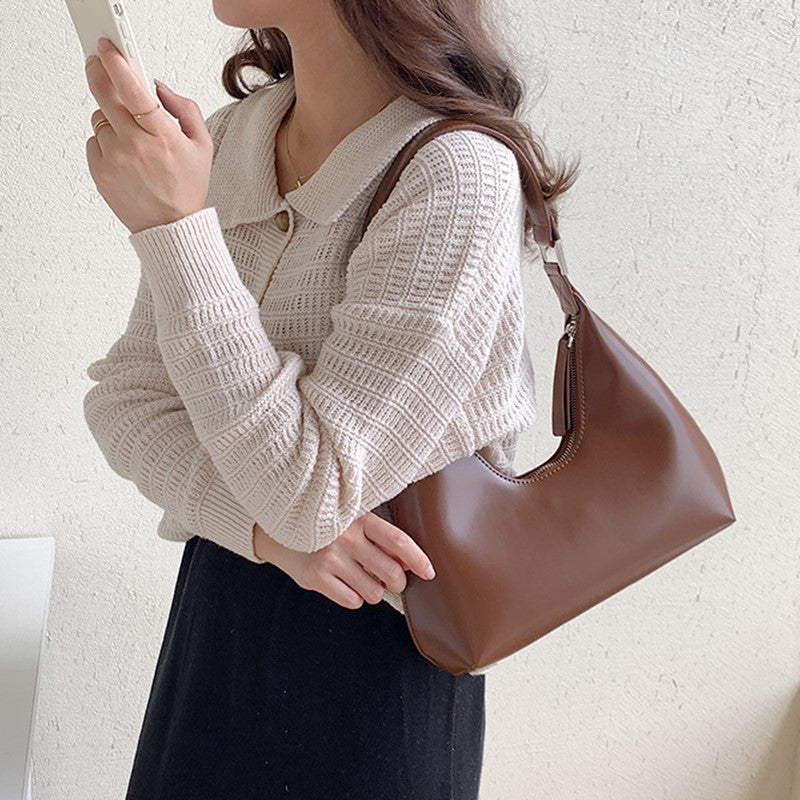 Faux Leather (PU) Hobo Shoulder Bag